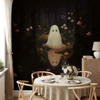 The colors are soft and gentle, with pale greens, blues, and dark browns.

