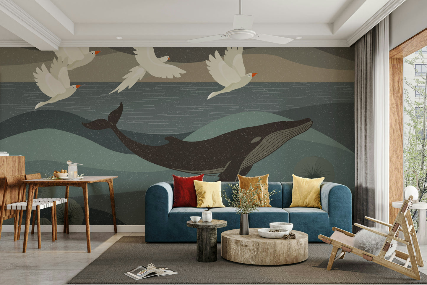 The composition is full and detailed, with a sense of gentle movement.

