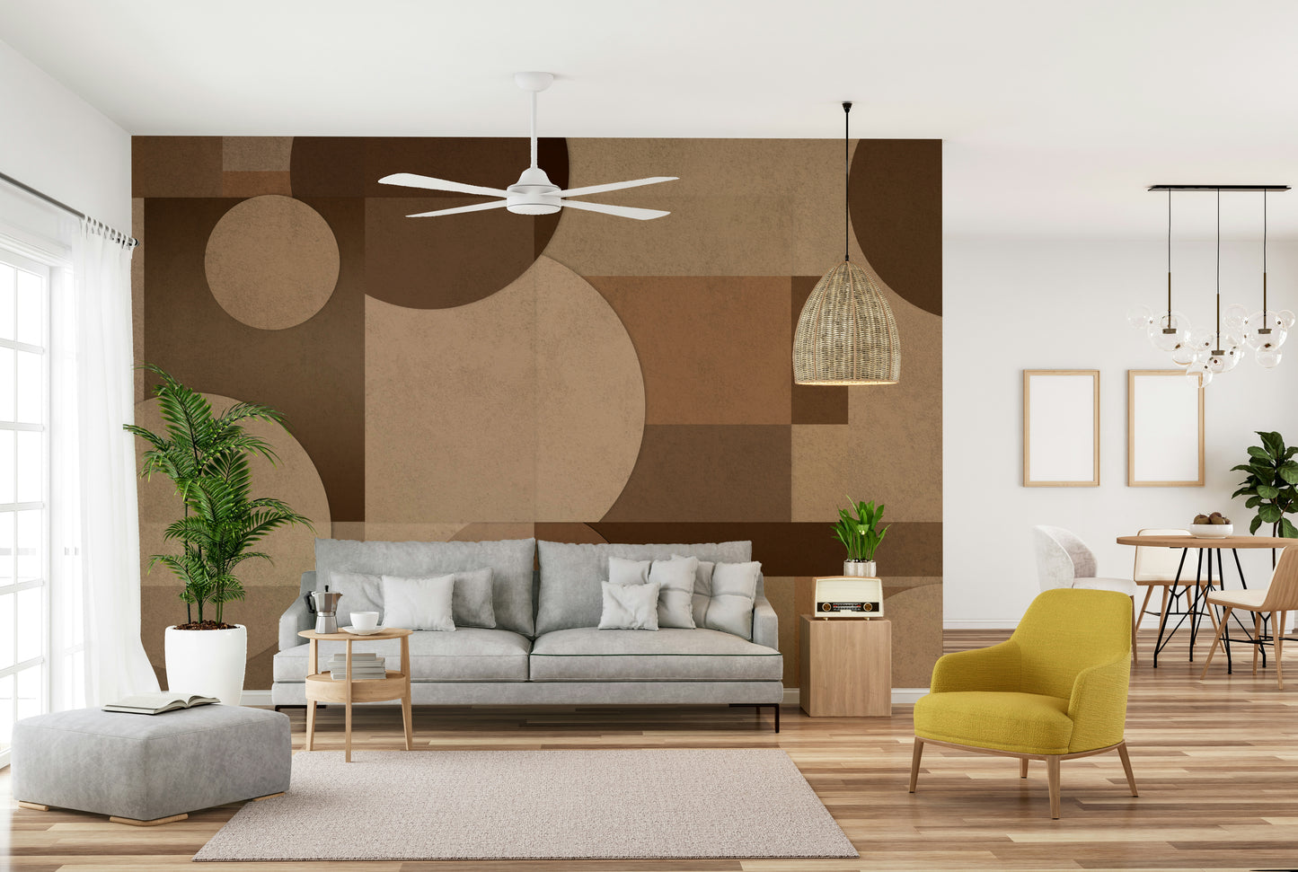 The design feels orderly and peaceful.

