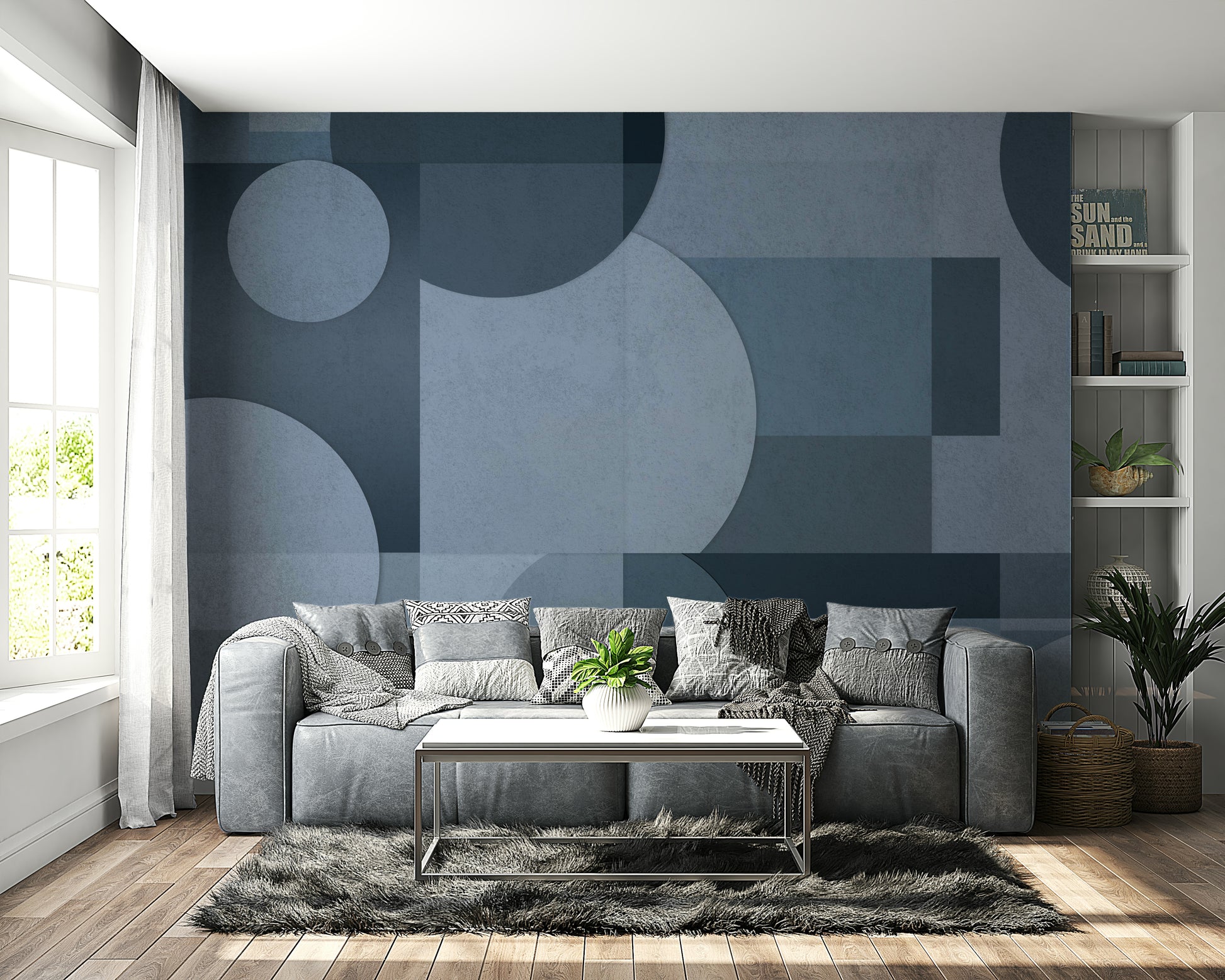 The design feels orderly and peaceful.

