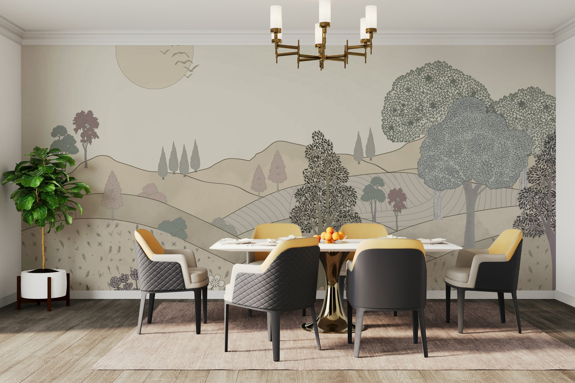 The colors are soft and gentle.

