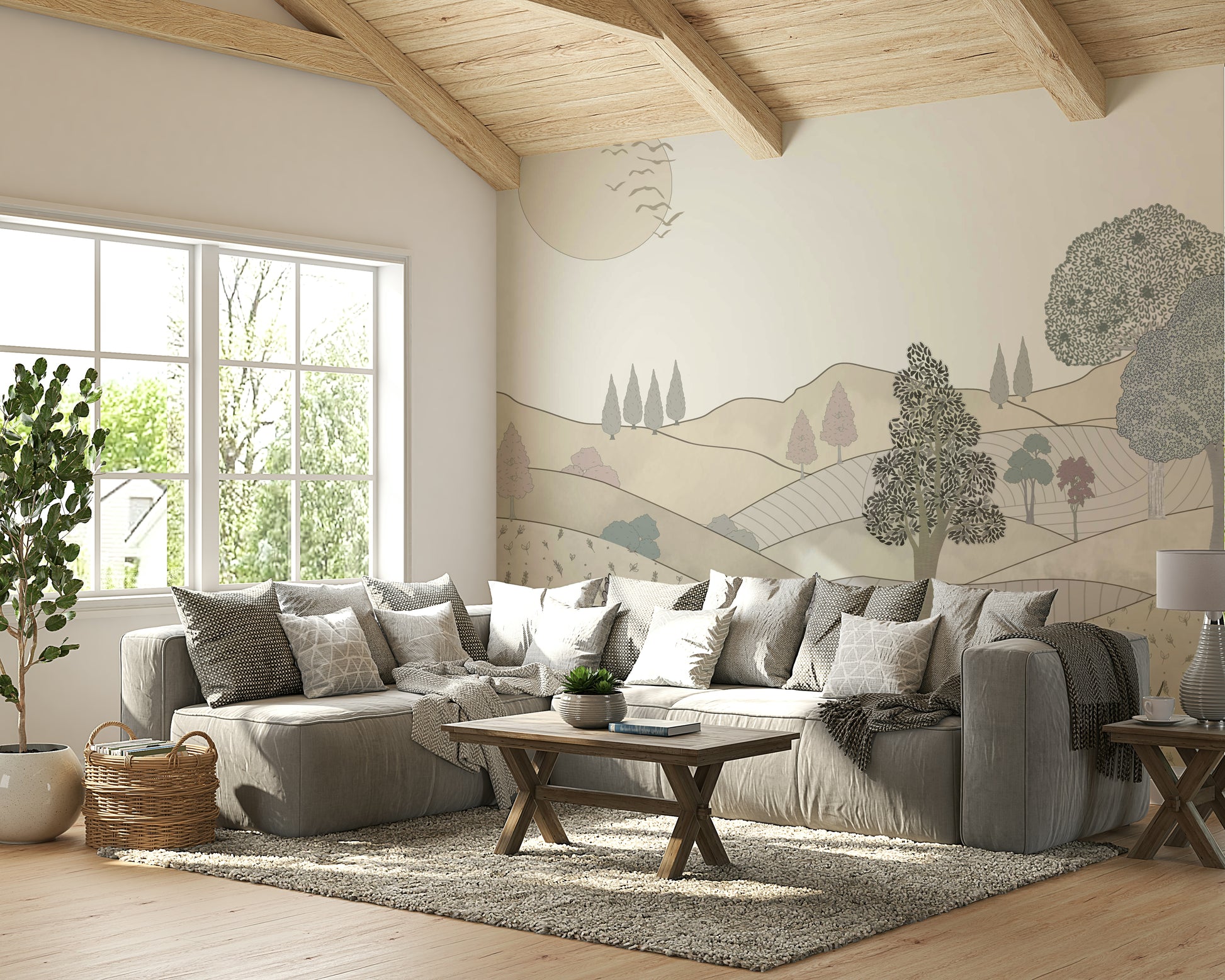 The composition is a wide, landscape view of the blooms.

