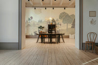 The flowers are in soft, muted tones.

