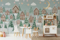 The colors are soft and gentle, with pale blues, grays, and whites.

