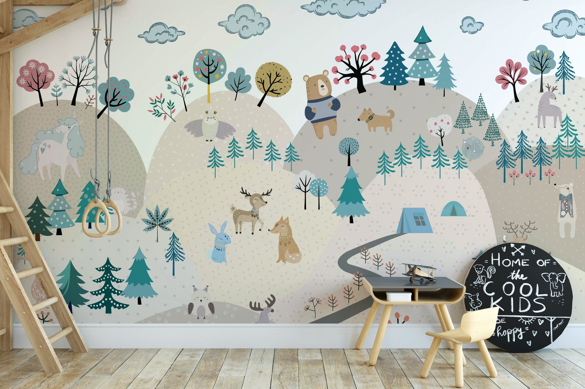 The image is suitable for a children's room or a playroom.

