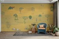 The colors are warm and gentle, with golds, yellows, and oranges.

