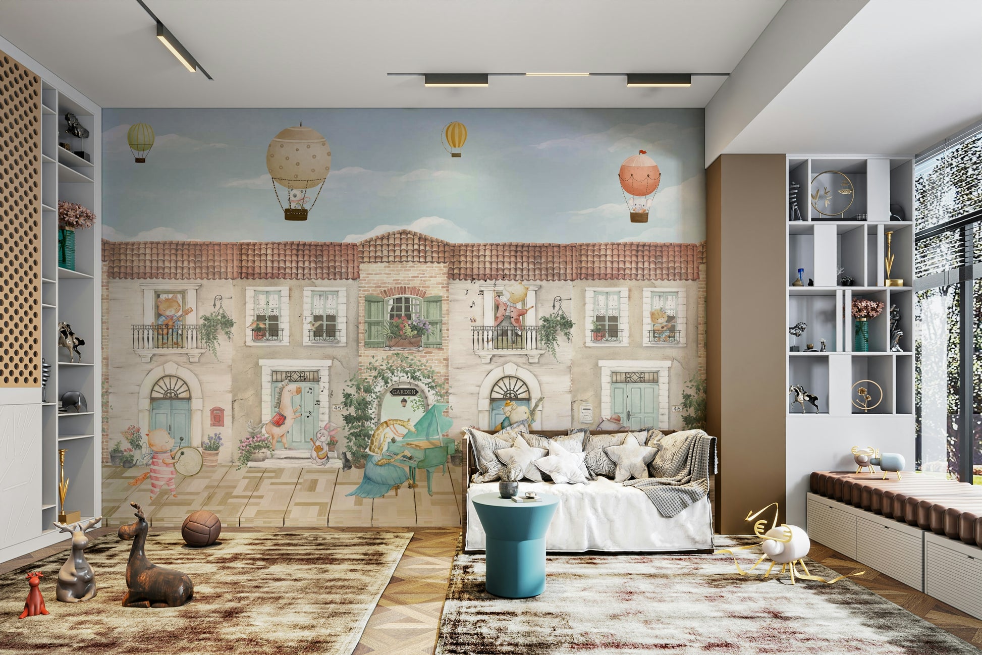 The image is suitable for a children's room or a playroom.

