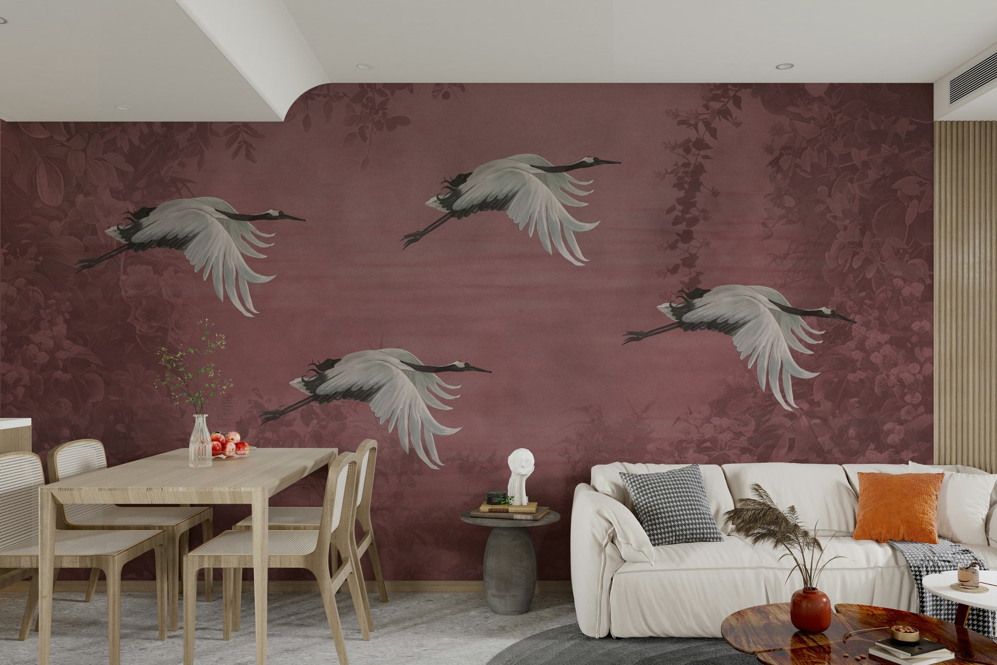 The composition features the birds against a light background.

