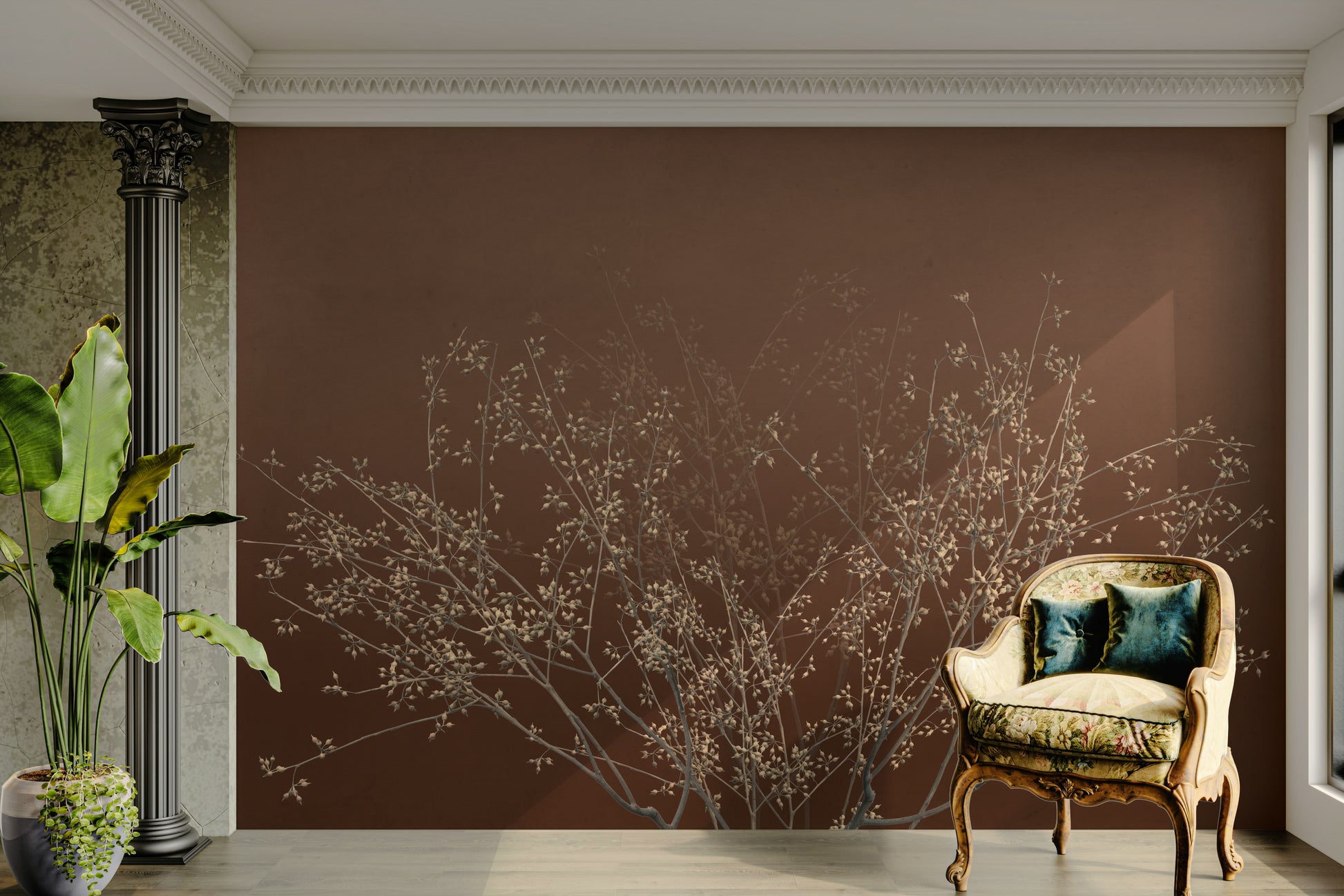 The design has a beautiful, artistic aesthetic.

