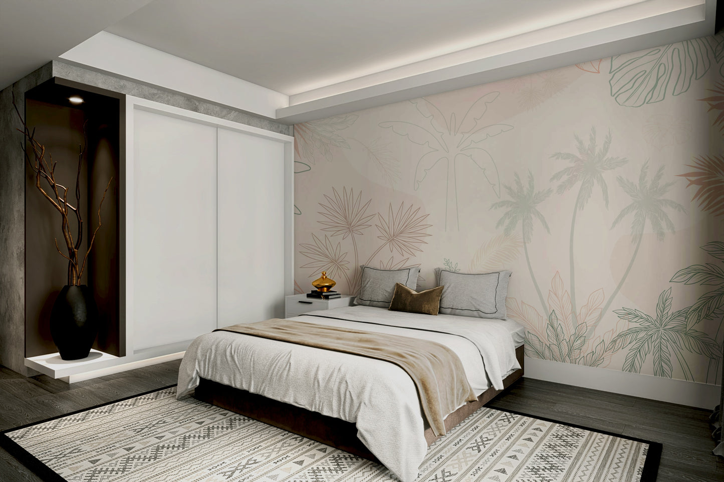 The design has a beautiful, artistic aesthetic.

