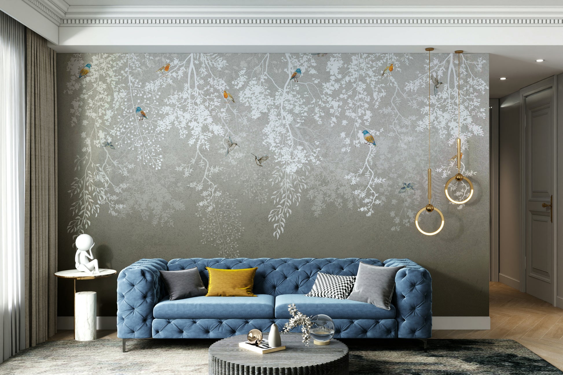 The colors are soft and gentle, with pale hues.

