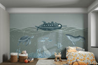 The colors are soft and gentle, with pale blues, greens, and muted tones.

