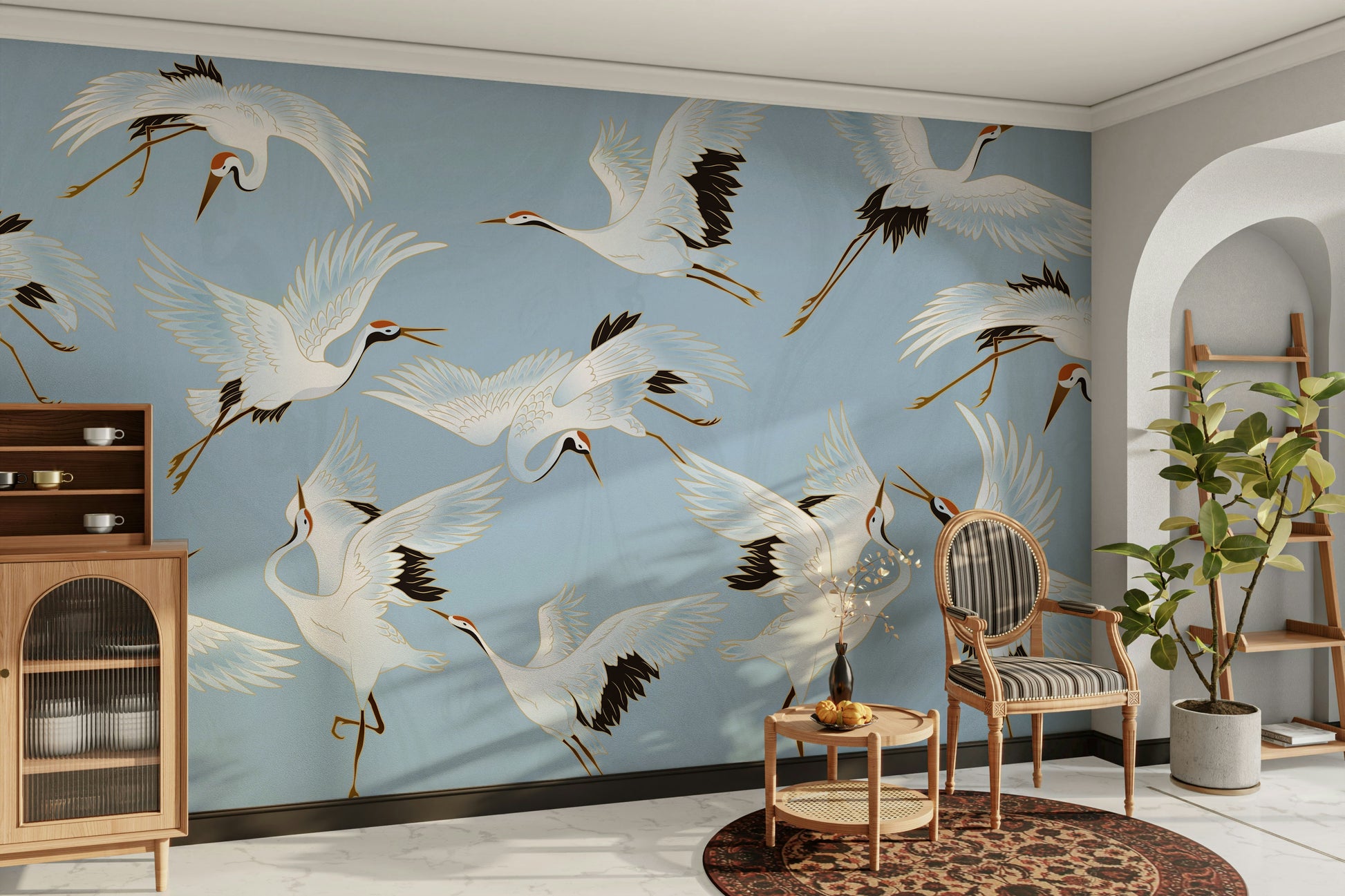 The design feels graceful and peaceful.

