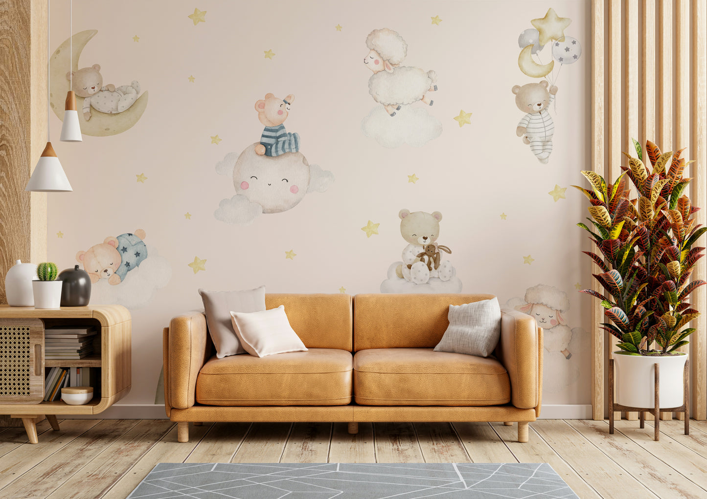 The image is suitable for a nursery or a children's room.

