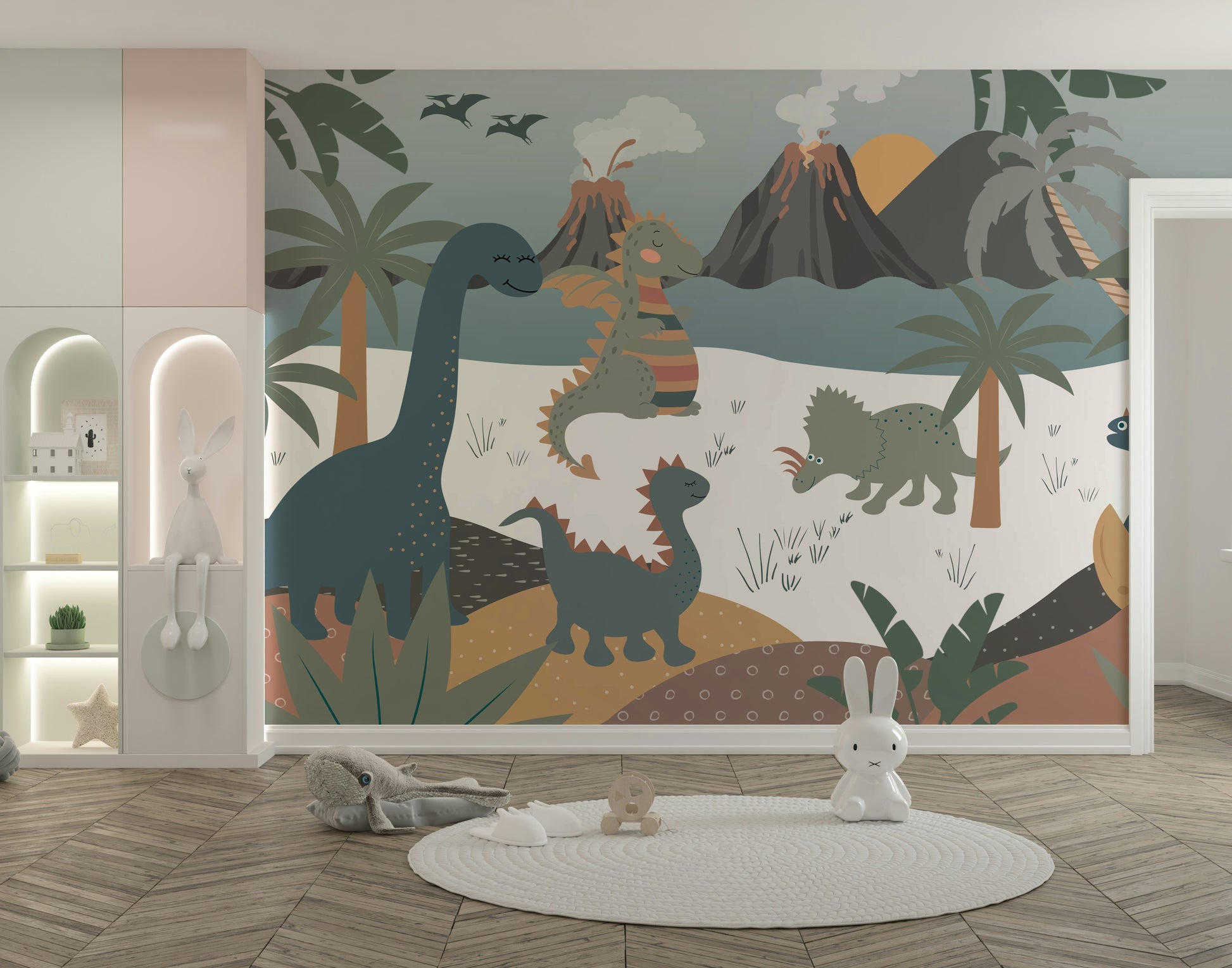 The design feels playful and gentle.

