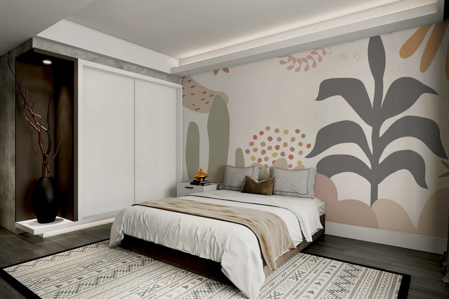 The design has a beautiful, artistic aesthetic.

