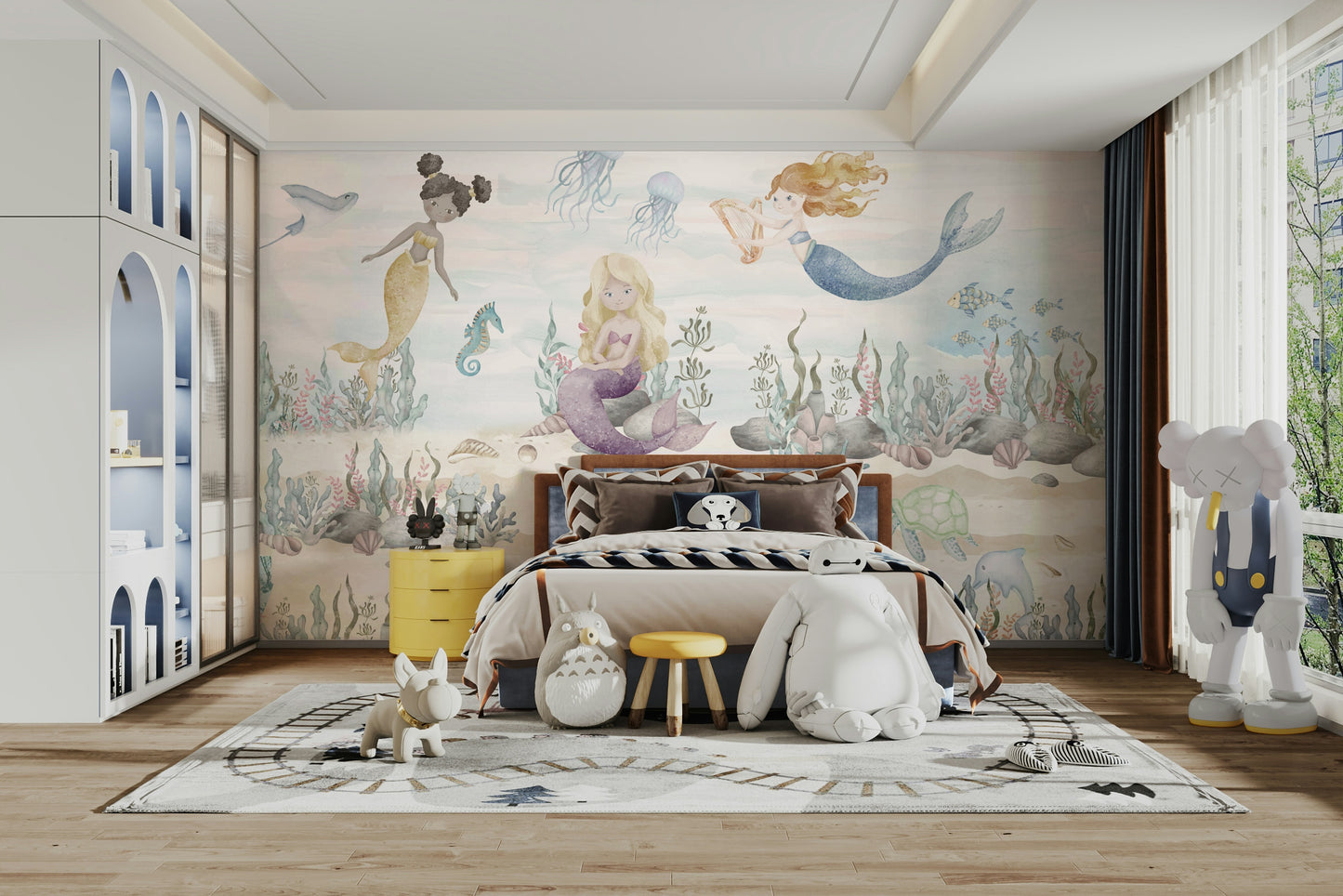 The design has a beautiful, artistic aesthetic.

