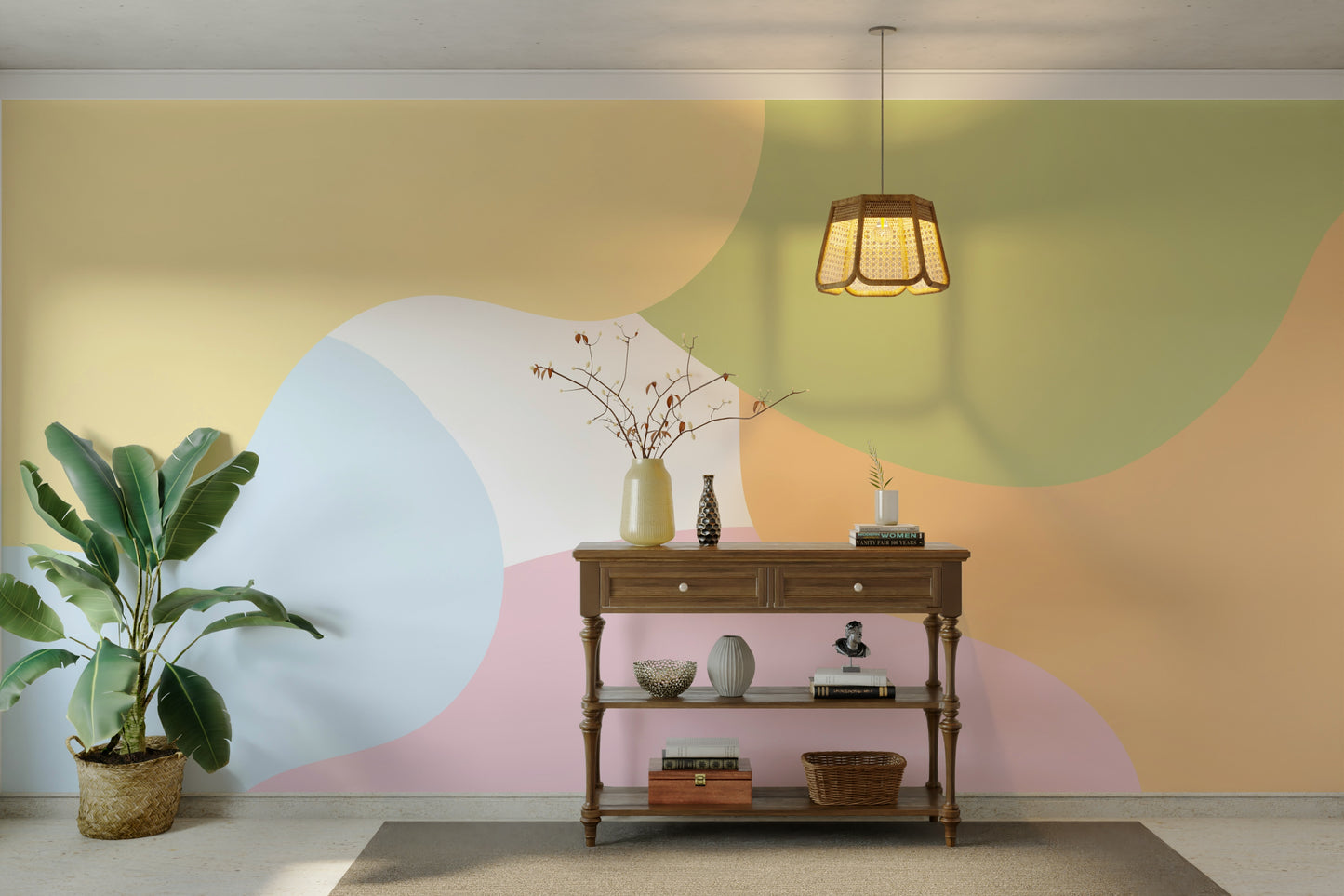 The composition is a repeating, abstract pattern.

