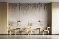 The design features soft, blended, translucent blooms.

