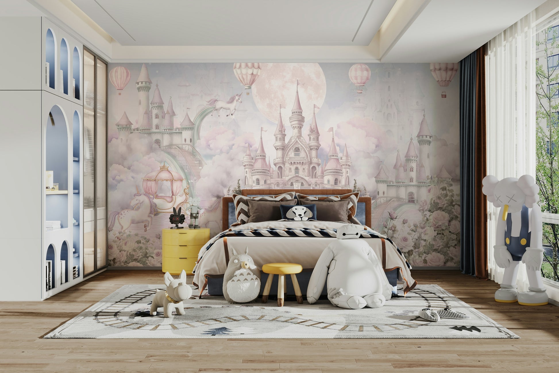 The colors are soft and gentle, with a muted, ethereal palette.

