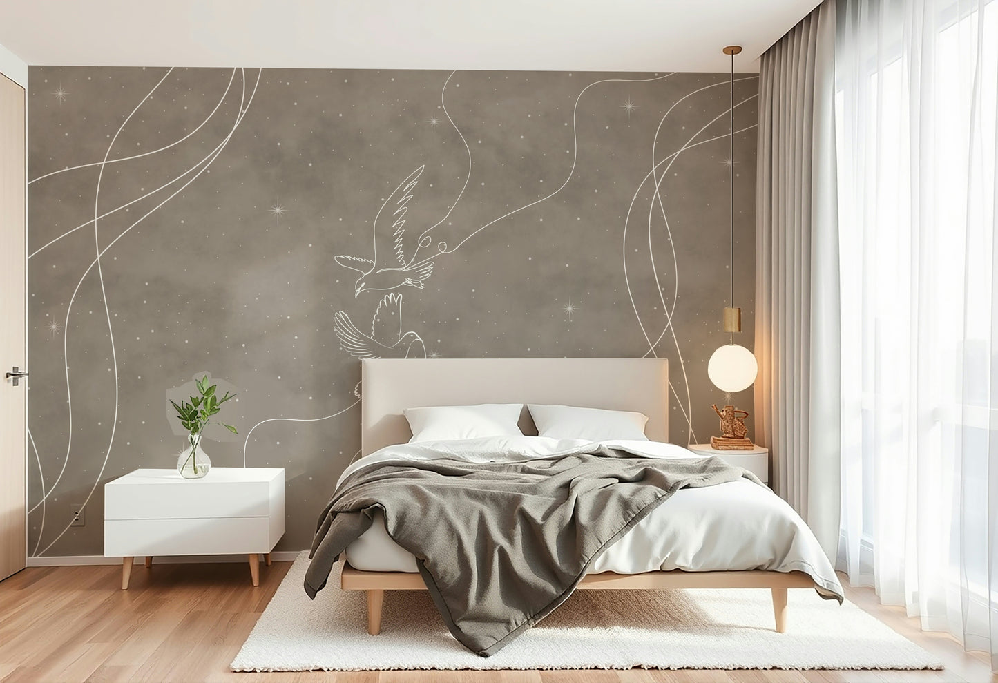 The image is suitable for a bedroom, a nursery, or a quiet space.

