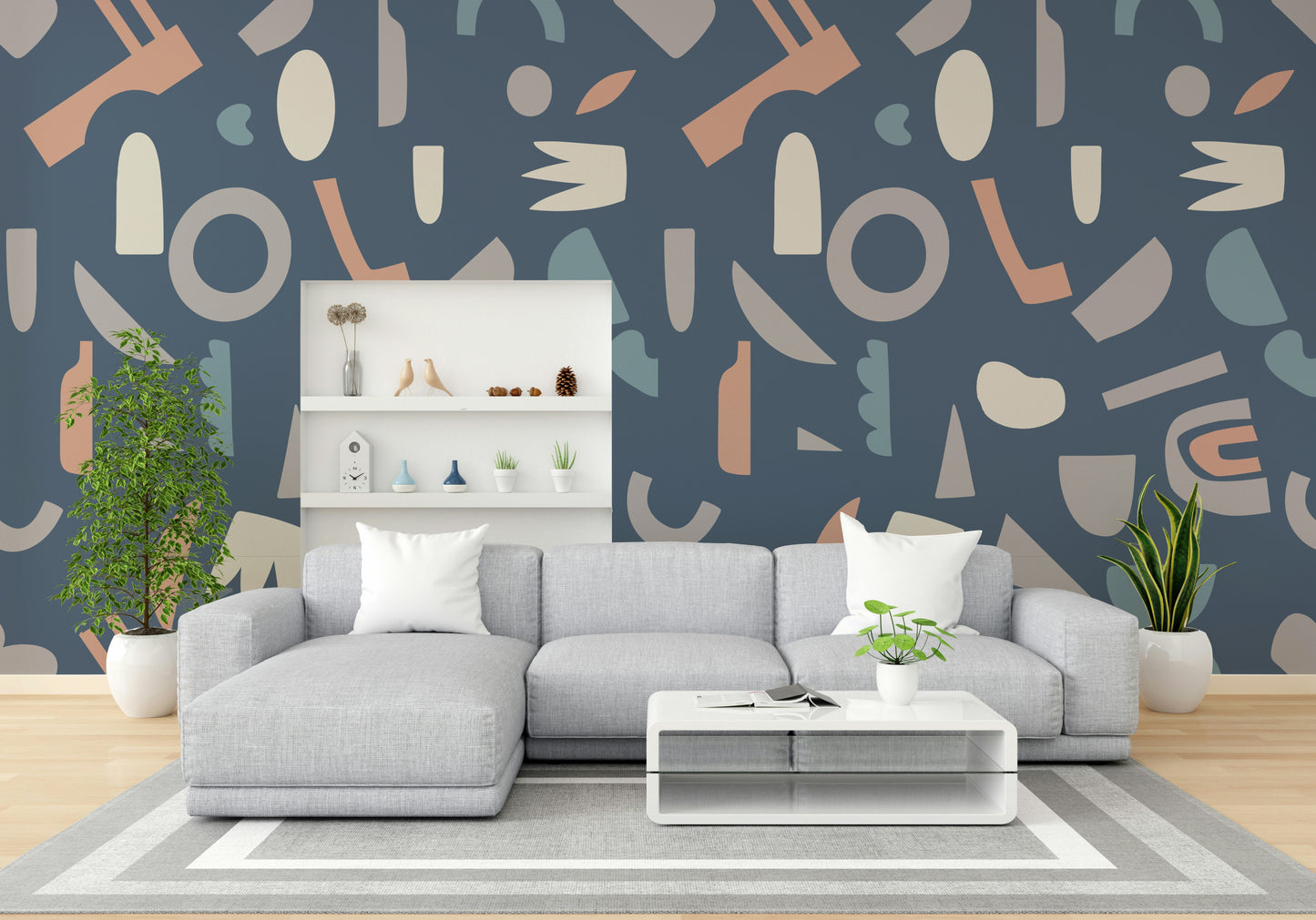 The colors are gentle, with a muted, neutral palette.

