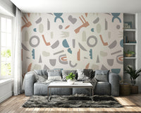 The composition is a structured, repeating pattern.

