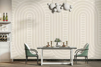 The design features a repeating pattern of soft, curved lines.

