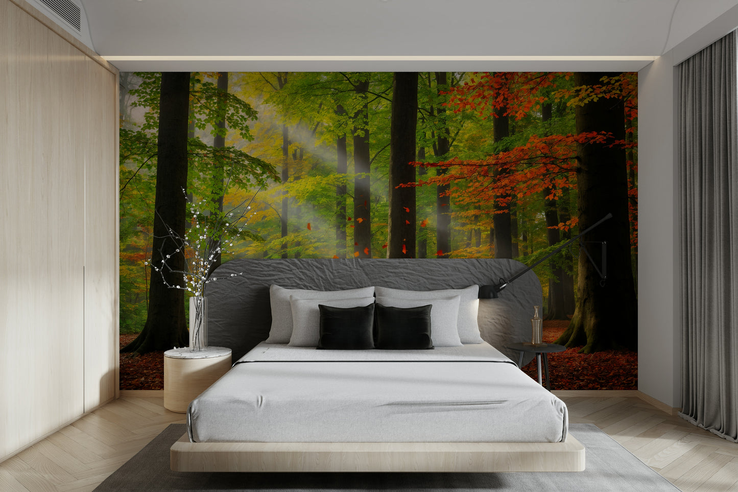 The colors are warm and soft, with orange, red, and yellow hues.

