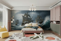 The colors are deep and dramatic, with dark blues, grays, and whites.

