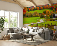 The colors are warm and soft, with orange, red, and yellow hues.

