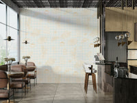 The design features a repeating pattern of soft, delicate food and drink shapes.