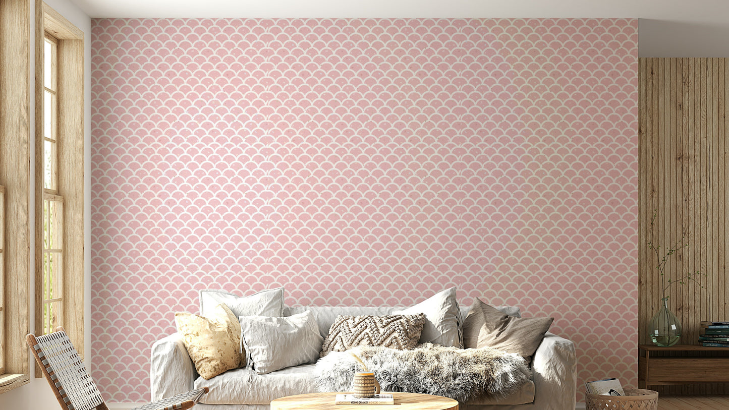 A peaceful wallpaper with a modern, geometric design.

