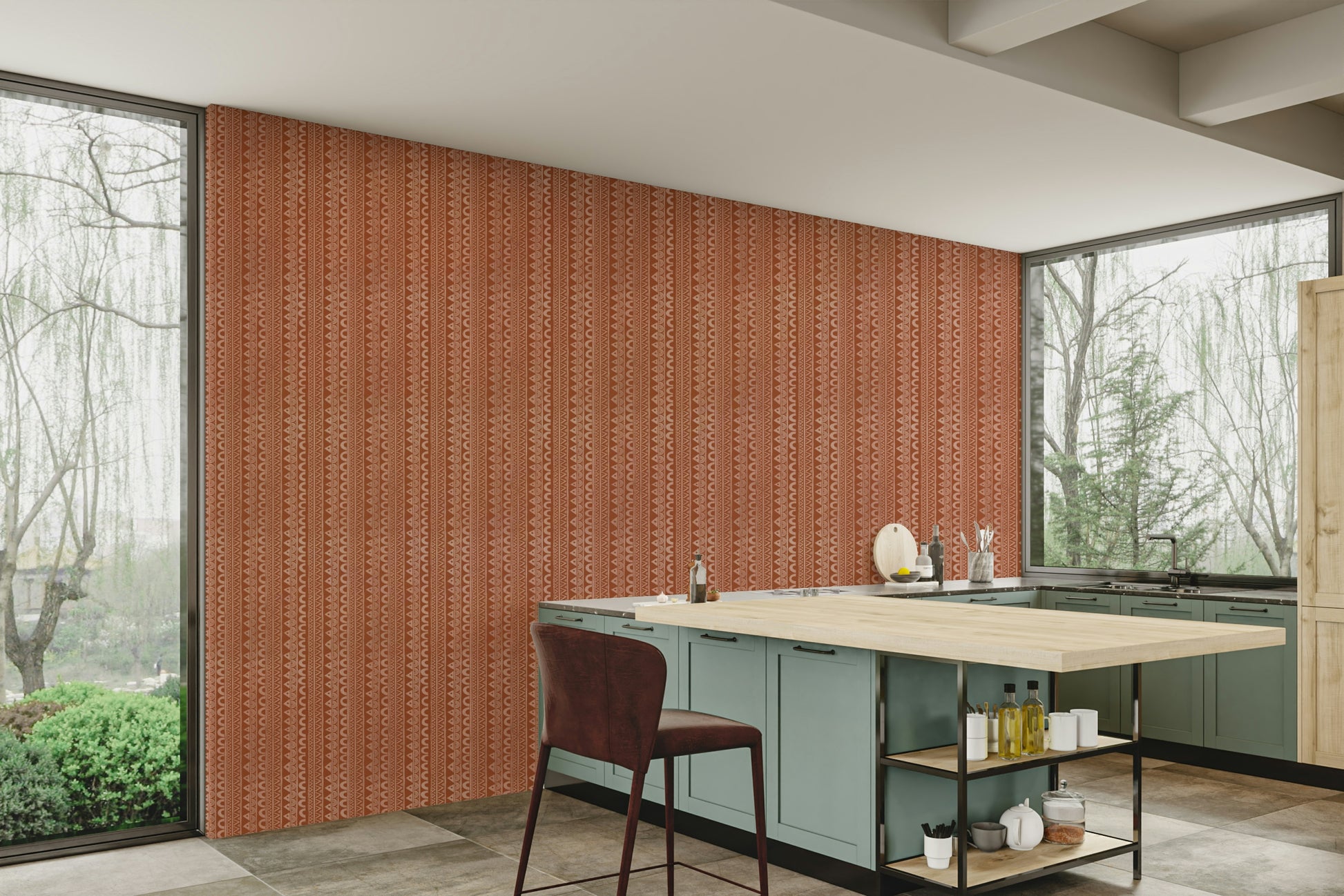 A peaceful wallpaper with an organic, textured design.

