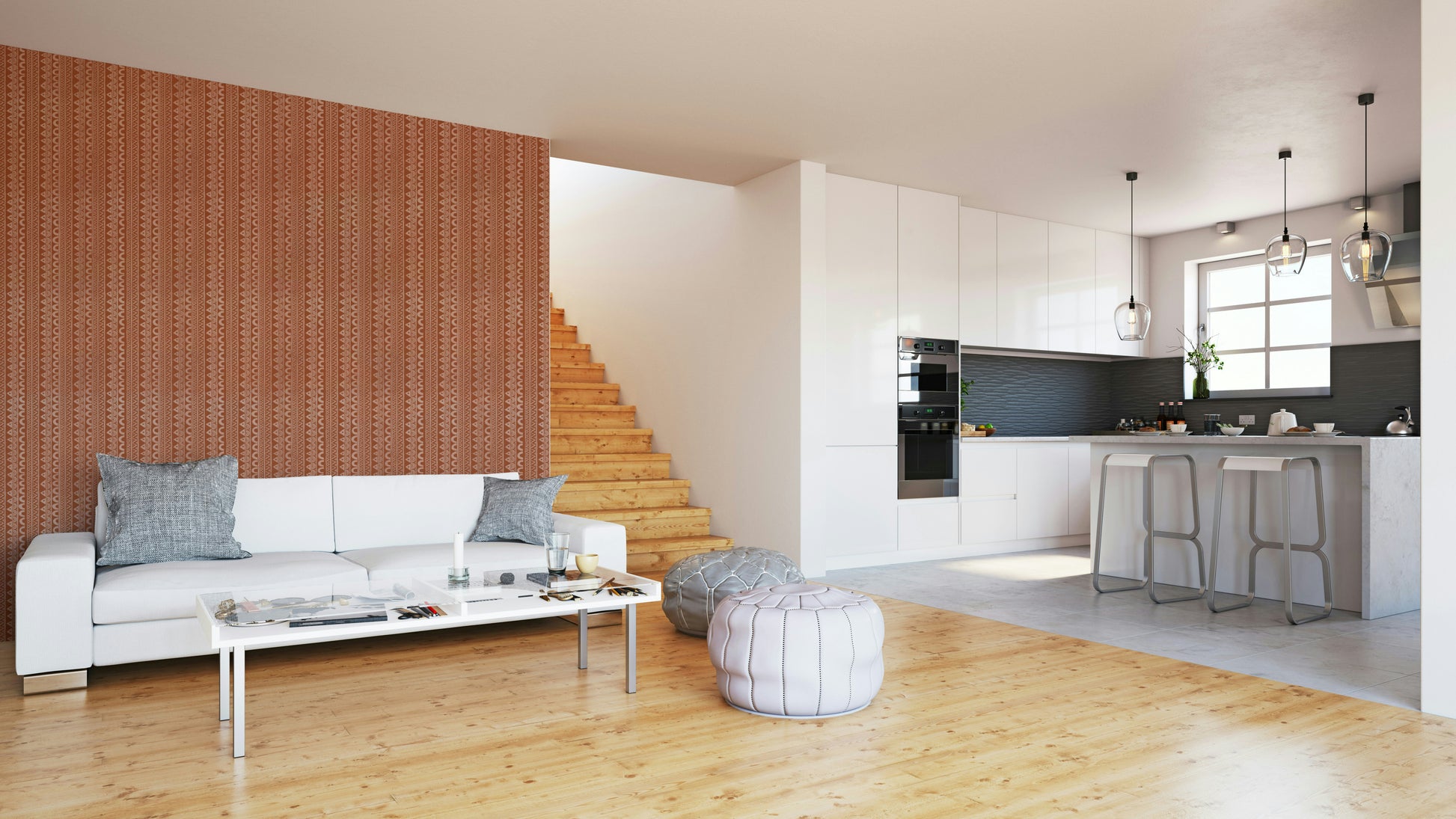 The composition is a harmonious, repeating pattern.

