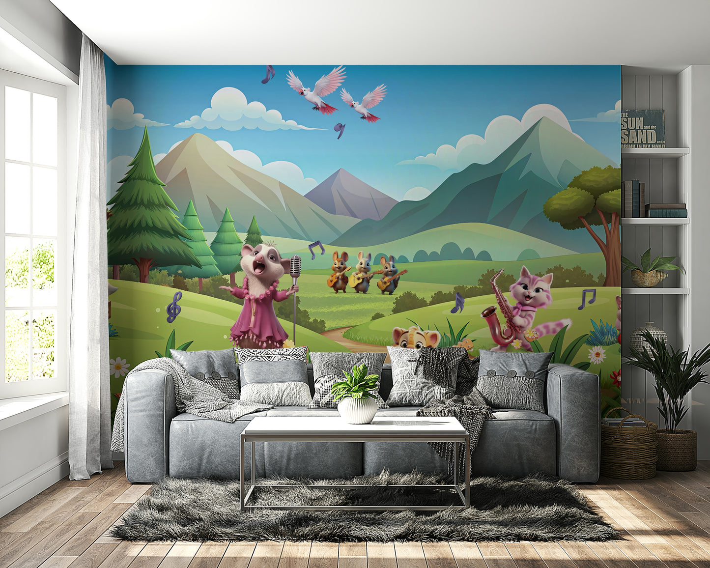 The image has a happy, energetic mood.

