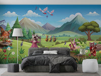The image is suitable for a kids room or a playroom.

