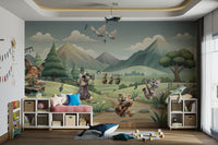 The image is suitable for a kids room or a playroom.

