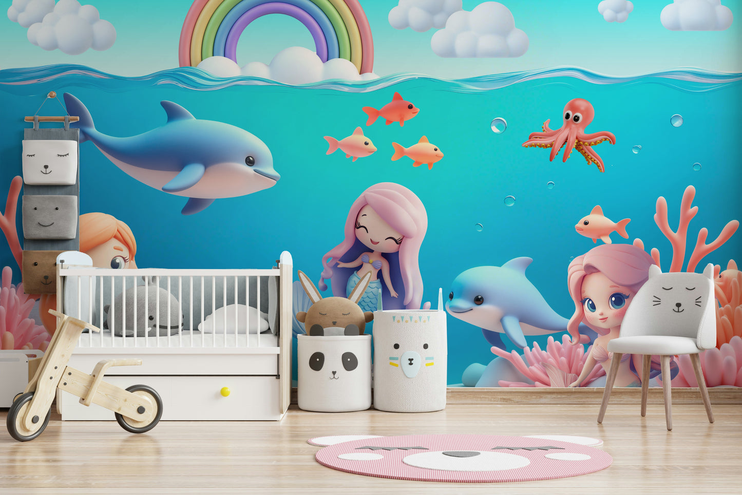 The image is suitable for a kids room or a playroom.

