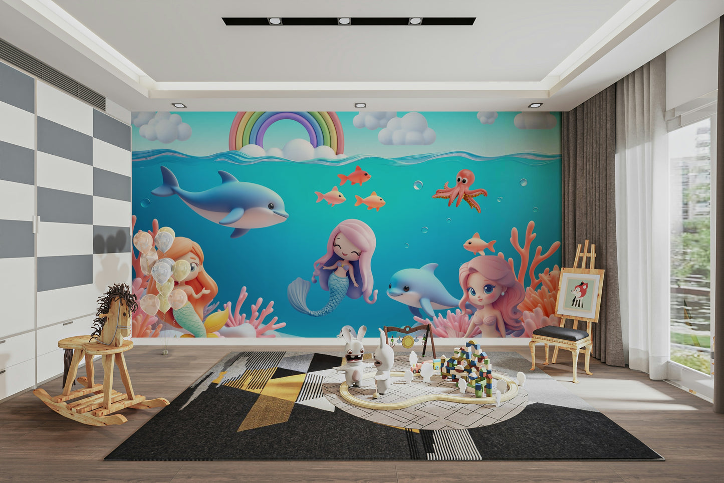 The image has a happy, energetic mood.

