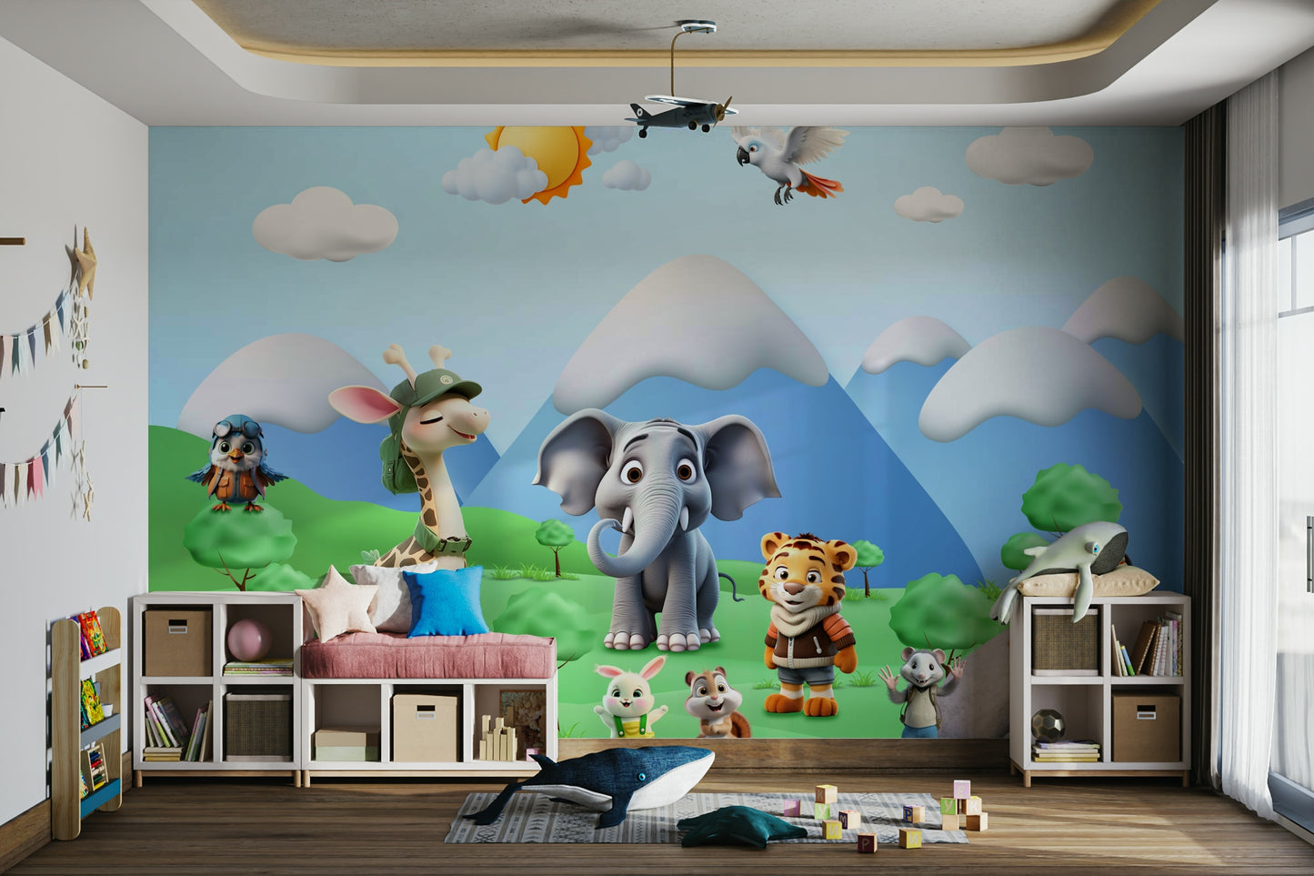 The image is suitable for a child's room or a nursery.

