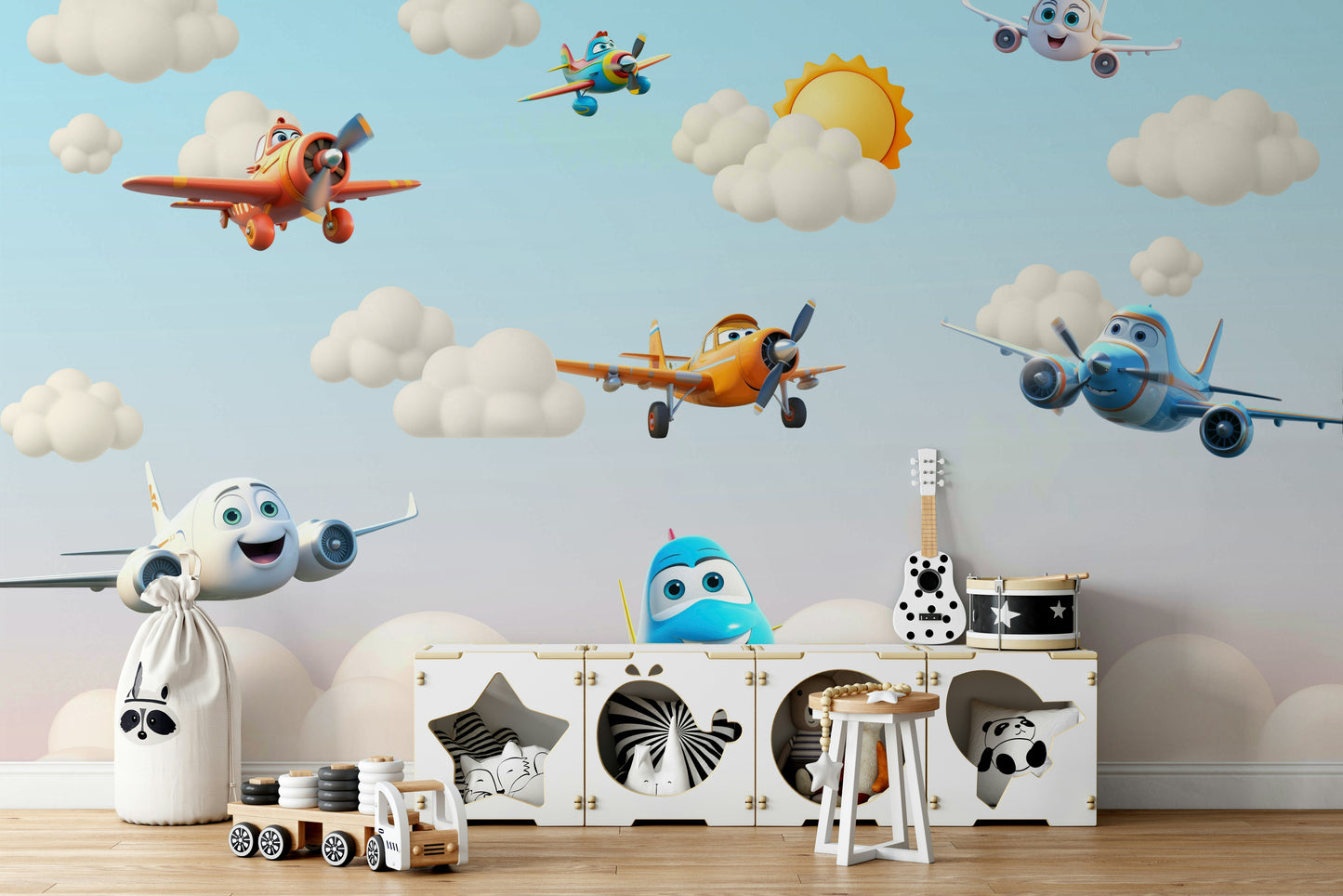 The image is suitable for a child's room or a nursery.

