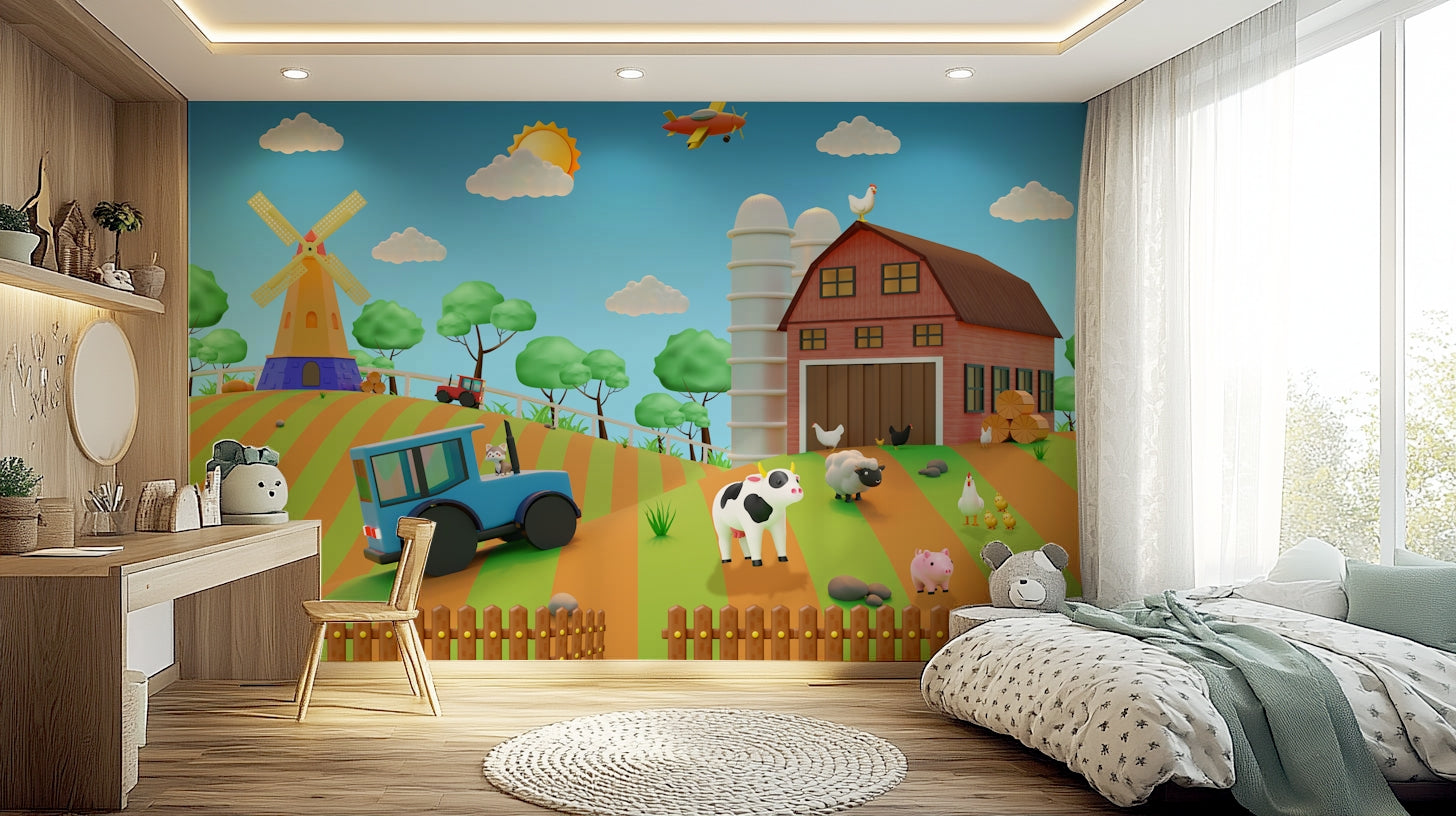 The image is suitable for a kids room or a playroom.

