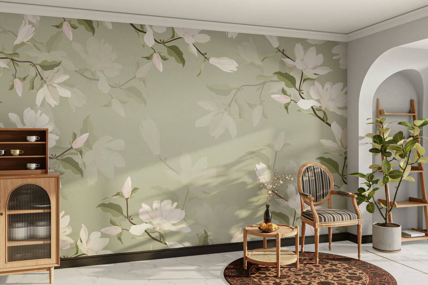 The design feels peaceful and organic.

