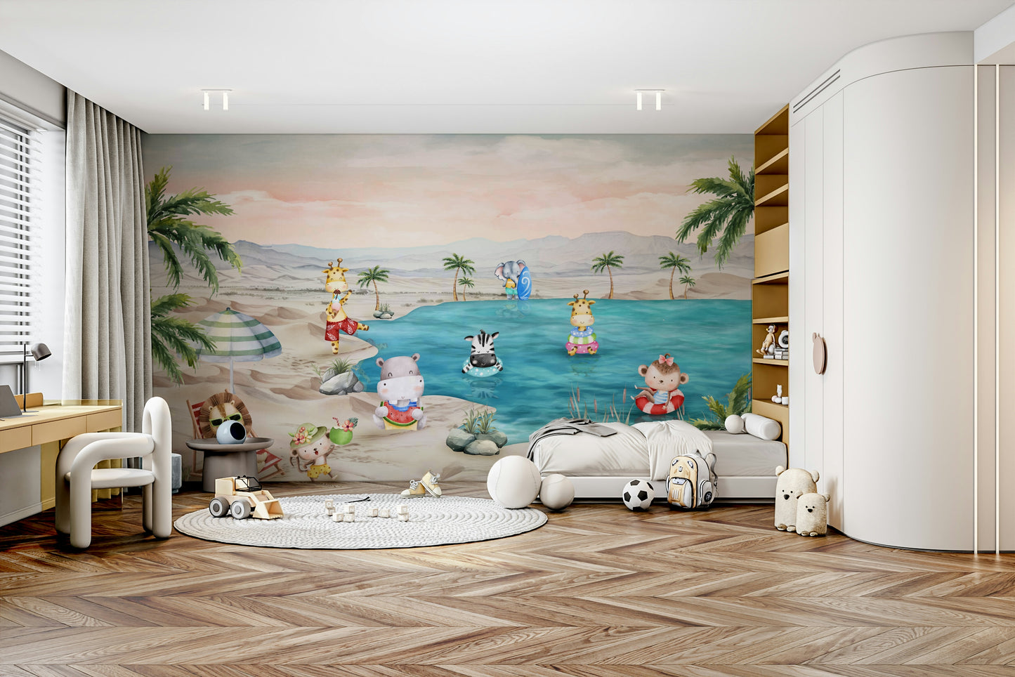 The image is suitable for a child's room or a nursery.

