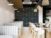 The colors are gentle and lush, with a natural, green and beige palette.

