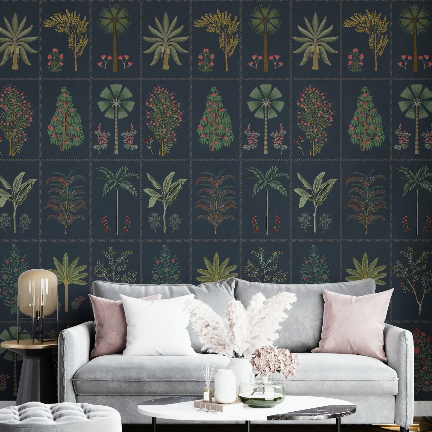 The design feels peaceful and geometric.

