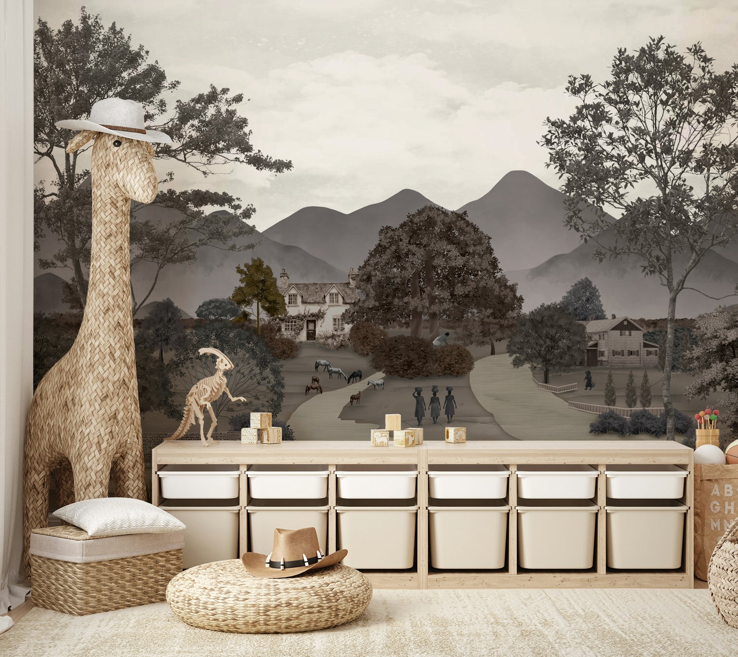 The composition is a harmonious, flowing pattern.

