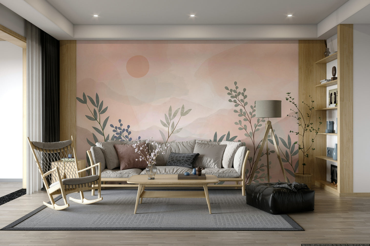 The composition is a harmonious, flowing pattern.

