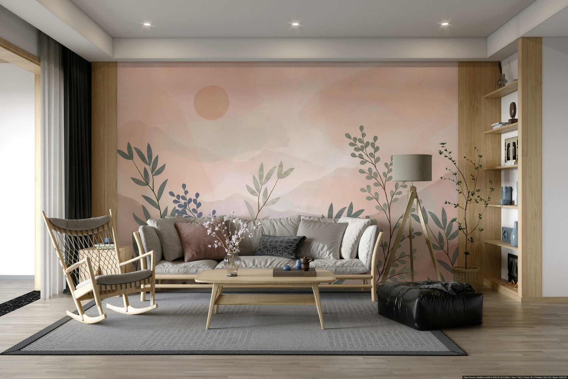 The composition is a harmonious, flowing pattern.

